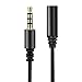 Electop 3.5mm Male (1/8 inch) to 2.5mm Female Converter Headphone Audio Extension Cable, 4 Poles Stereo Cable Support Mic/Headphone Function