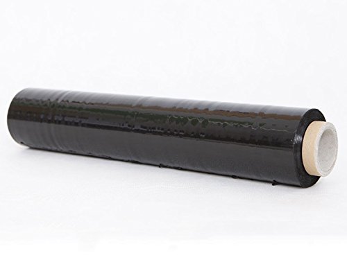 1 x Stretchfolie (Palettenfolie, Plastikfolie, Handwickelfolie), Schwarz, Breite 50cm, Länge 130m, 2,1kg, 23µm