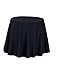 Hilor Women's Solid High Waisted Skirted Bikini Bottom Athletic Swim Skirt Swimdress