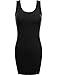 Fifth Parallel Threads FPT Women's Scoop Neck Bodycon Mini Tank Tunic Dress Black S