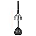 mDesign Toilet Plunger with Cover for Bathroom Storage - Brushed/Black