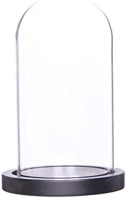 Siyaglass Decorative Clear Glass Dome Cloche Bell Cover 3.5" x 7"