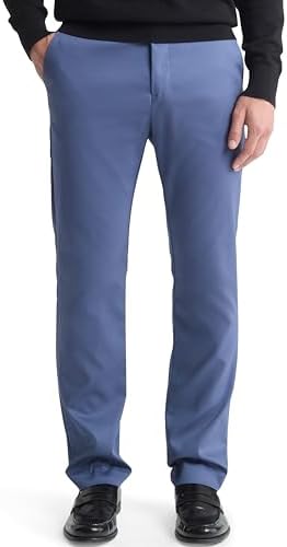 calvin klein men's slim fit tech solid performance dress pants Calvin Klein Men's Slim-Fit Solid Dress Pants - Charcoal