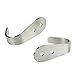 Wall Hanging Hooks - Brushed Finish Steel - 10 Pack - Hanging Hooks for Garage, Bathroom, Living Rooms
