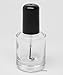 Blanco Empty Polish Bottle Clear + Brush + Mixing ball + Black Cap14ml/0.5 Oz - 3 ct