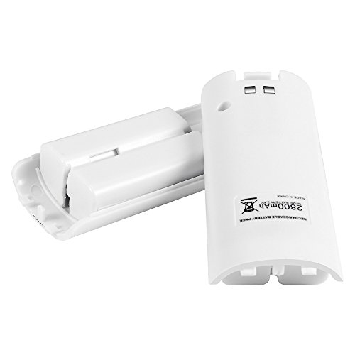 2 Rechargeable+Batteries+Nintendo+Remote+2800mAh+Remote+White