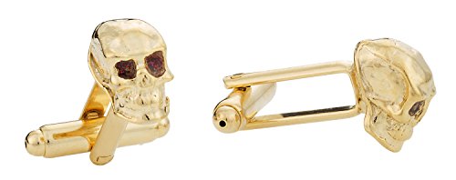 Cuff-Daddy Gold Skull Cufflinks with Presentation Box