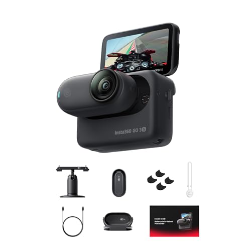 Insta360 GO 3S Helmintegriertes Motorrad-POV-Bundle (Sonderedition)- Tragbare 4K Vlogging-Kamera, Freihändig, POV-Kamera, Stabilisierung, 140 min Akku, 10 m was