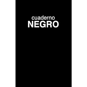 Cuaderno Negro: de rayas, tapa blanda, 14x21cm, 130 páginas (Spanish Edition)