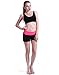 HDE Women's Activewear Colorblock Stretch Foldover Workout Yoga Fitness Shorts (Black and Neon Pink, Large)