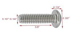 FixtureDisplays® 8-32 X 5/8" Stainless Pan Head