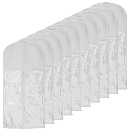 Hair Extension Storage Bag Wig Holder Case Foldable Non-Woven Portable Wig Protector Bag Dust Proof Zipper Closure (White)