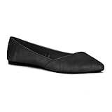 Twisted Womens LINDSAY Slanted Front Almond Toe Flat