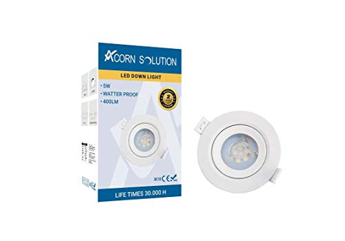 AcornSolution LED Einbaustrahler,Linkind 5W Downlights,warmweiß 3000K 400LM,80mm Ausschnitt,Deckeneinbaustrahler… – Bild 7