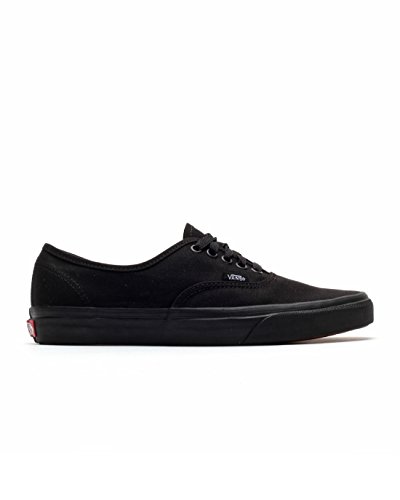 Vans Unisex Authentic Solid Canvas Skateboard Sneakers (9 D(M) US, Black/black)