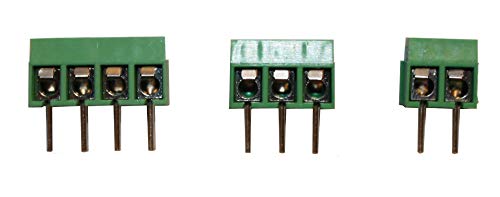 Screw Terminal Block Kit Long Pins for Breadboard 5 mm Pitch 2, 3, 4 Pole (40 pcs)