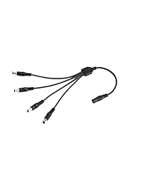 zosi DC 1 hembra a 4 Macho Cable divisor de potencia de salida y adaptador para CCTV Accesorios Negro