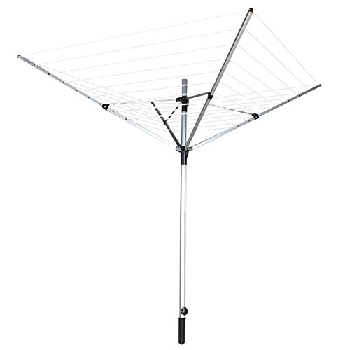 Jusdreen Four-arm Umbrella Style Drying Rack Retractable Foldable Aluminum Alloy Clothes Drying Airer