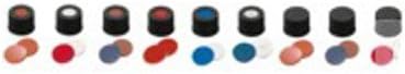 Neochrom 7 0770 Screw Caps, ND 13 Hole – Septum Natural Rubber Red/Orange/TEF Transparent (Pack of 100)