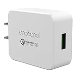dodocool Quick Charge 3.0, 18W USB Wall Charger [Qualcomm Certified] for Galaxy S7/S6/Edge Nexus 6p LG G5