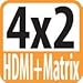 4 x 2 HDMI Matrix Switch [Ultra HD 4K x 2K], FosPower 4 in 2 Out Switcher/Splitter with Optical & L/R Audio Output - Support 3D 1080p | ARC - Includes IR Remote Control & Power Adapter
