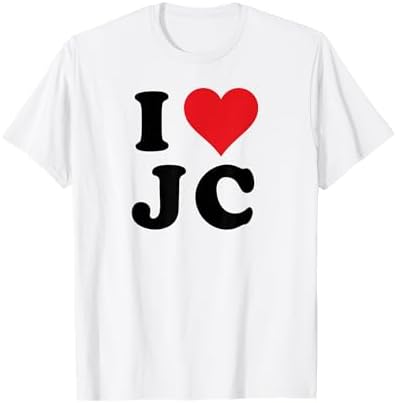 Amazon.com: I Love Heart J.J. JJ J J Initials T-Shirt : Clothing