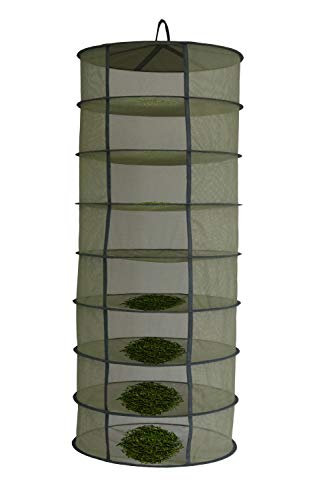 Green Hut 2ft 8 Layer Green Mesh Hanging Herb Drying Rack Dry Net - Thumbnail 5