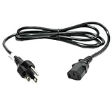 SF Cable, 50ft 18 AWG Universal Power Cord - IEC320 C13 to NEMA 5-15P 10A