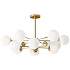 TCpick Nordic Globe Sputnik Kroonluchter E27 Geborsteld Messing Mid Eeuw Molecule Hanger Verlichting Industriële Moderne…