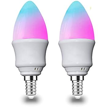 Smart Light Bulbs, LED Candalabra Bulb E12 Base, Dimmable ...