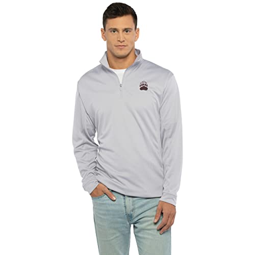 Vantage Apparel Men's Collegiate Micro Mesh Performance Gray 1/4 Zip Pullover,…