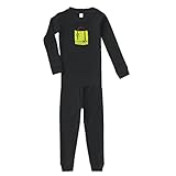 Purse Large Green Cotton Long Sleeve Crewneck Unisex Infant Sleepwear Pajama 2 Pcs Set Top and Pant - Black, 24 Months