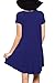 VIISHOW Women's Short Sleeve Casual Loose Beach Vacation T-Shirt Dresses (M, Royal Blue)