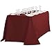 LinenTablecloth 90 x 132-Inch Rectangular Polyester Tablecloth Burgundy