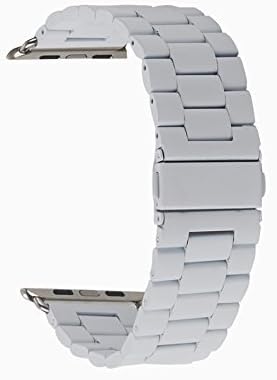 Houding-PRO Link Bracelet Band for Apple Watch 42mm Series 3,White Color Stainless Steel Metal Replacement Smart Watch Strap Bracelet With Link Removal Tool For Iwatch Series 3/2/1(Ivory White 42mm)