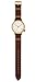 Komono KOM-W1931 Men's Magnus Brown, Gold Leather Band with White Dial Watch