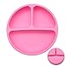 Silicone Plates - MMTX Silicone Divided Toddler Plate - 3pcs Cute Nonslip Plates Dishes Bowles for Babies Toddlers Kids Safe Use in Dishwasher Microwave and Oven