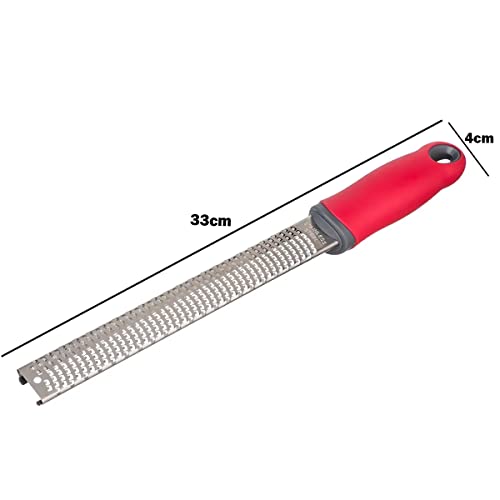 Zester de Aço Inox com Cabo Vermelho 32CM