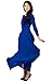 KOH KOH Plus Size Womens Long Full Sleeve Sleeves Flowy Empire Waist Fall Winter Modest Formal Floor Length Abaya Muslim Gown Gowns Maxi Dress Dresses, Cobalt/Royal Blue XL 14-16