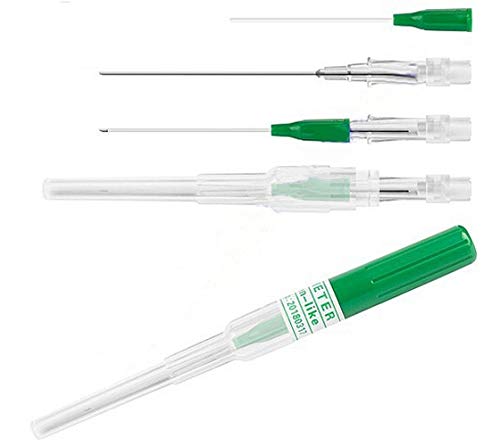 Nose Septum Ear Body Piercing Needles/IV Catheter Needles-Beach Body Art Supply IV Needle Piercing Needles Kit Piercing IV Needles With Catheter Body Piercing Needle IV Kit 14G Gauge 25Pcs