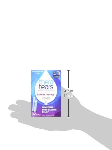 TheraTears Eye Drops for Dry Eyes, Dry Eye Therapy Lubricant Eyedrops, Preservative Free, 30 Count Single-Use Vials - Thumbnail 6