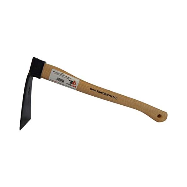 SHW-FIRE Forst-Handhacke, Hochwertig geschmiedet und scharf geschliffen mit 45cm Stiel