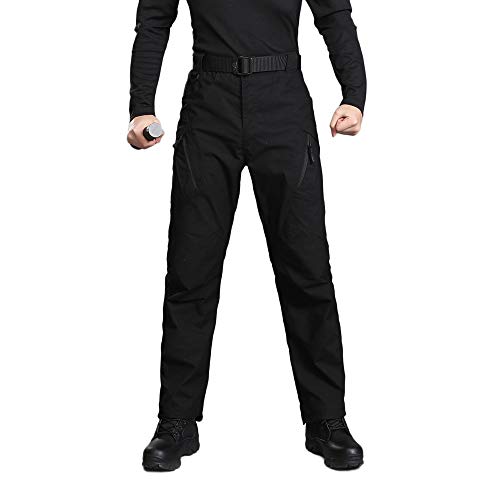 Edenun Men's Casual Tactical Plus Size S-5XL Outdoors Work Trousers Work Activewear Cargo Pants with Pocket Black