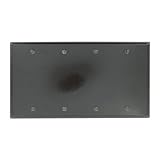 Leviton 85064 4-Gang No Device Blank Wallplate, Standard Size, Thermoset, Box Mount, Brown