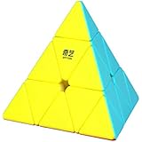 Roxenda Pyramid Speed Cube, 3x3x3 Qiyi Qiming Pyramid Speed Cube Stickerless Frosted Triangle Puzzle Magic Cube