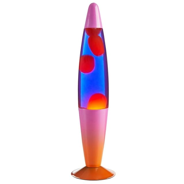 Photo 1 of ***UNWARE OF DAMAGES/UNAWARE OF MISSING PIECES*** Urban Lifestyle 16" Pink Orange Ombre Wax Motion Volcano Lamp, Retro Mood Light for Bedroom, Living Room, or Party Décor