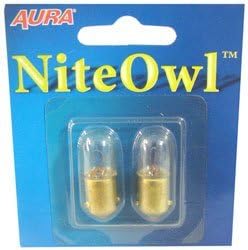 Aura Nite Owl Brand 12 Volt DC 8 Watt Bayonet Base Incandescent Lightbulb Pkg. (2)