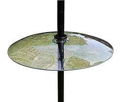 13 1/2 Inch Clear Glass Two-Way Squirrel Baffle and