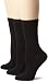 Nine West Women's Solid Flat Knit Crew 3 Pair Sock, Black, Size 9-11