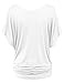 LL WT742 Women's Versatile Casual Short Sleeve Dolman Top – Loose Fit Boat Neck XXL White
